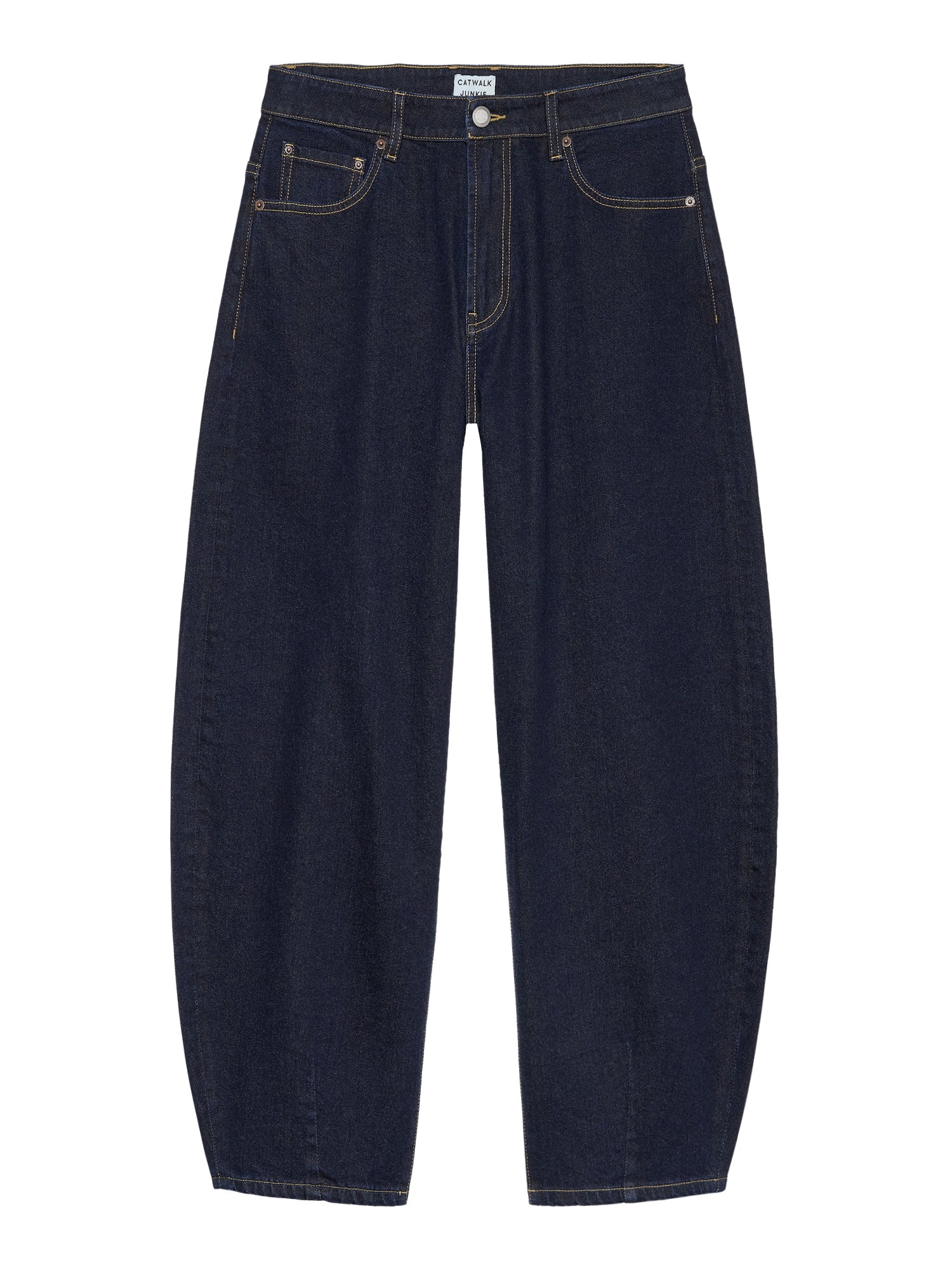 Cropped barrel fit jeans Dark Blue
