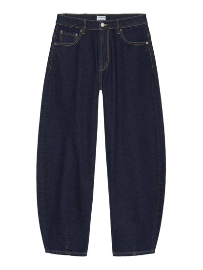 Cropped barrel fit jeans Dark Blue