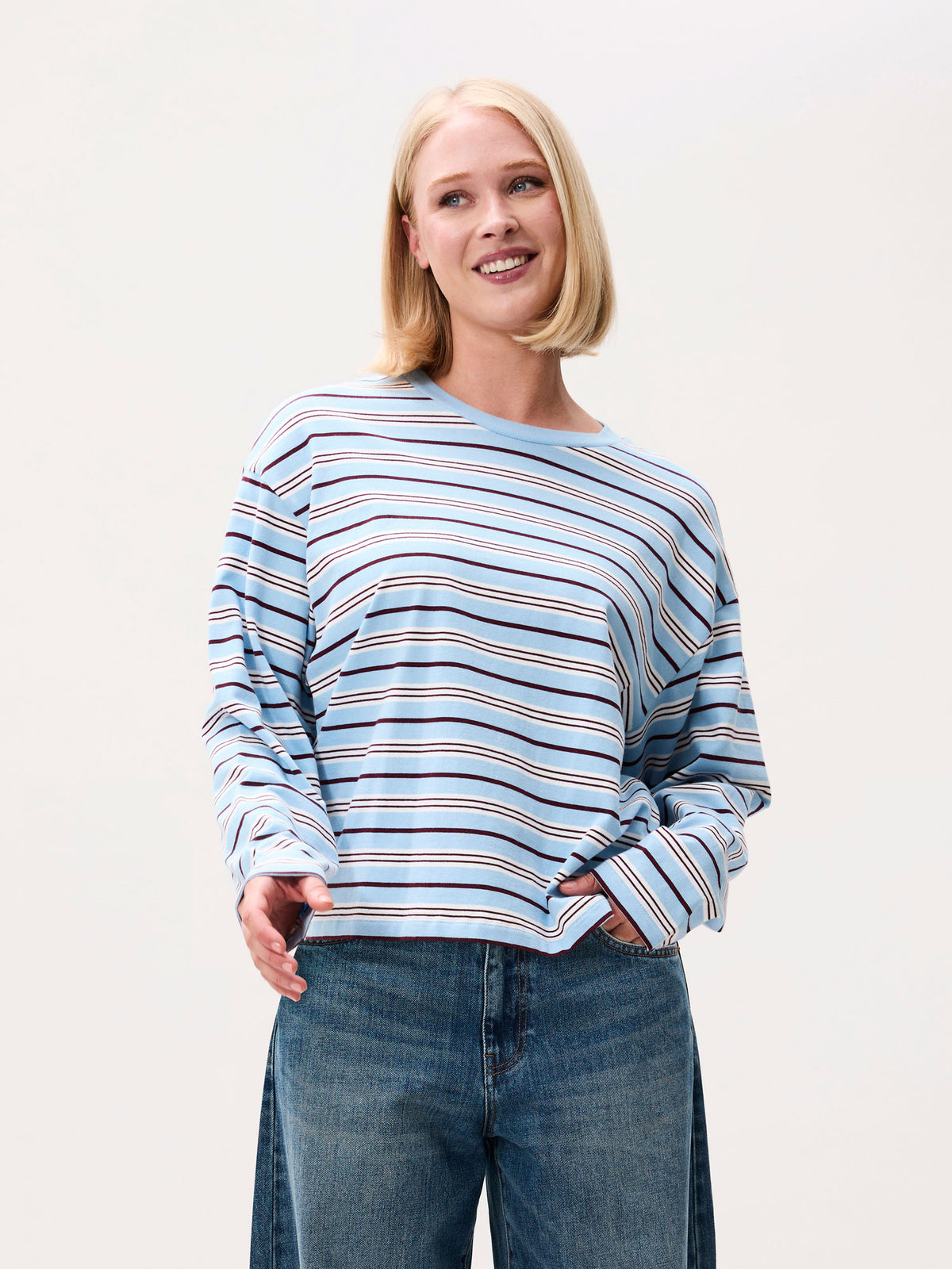 Striped long sleeve Blue