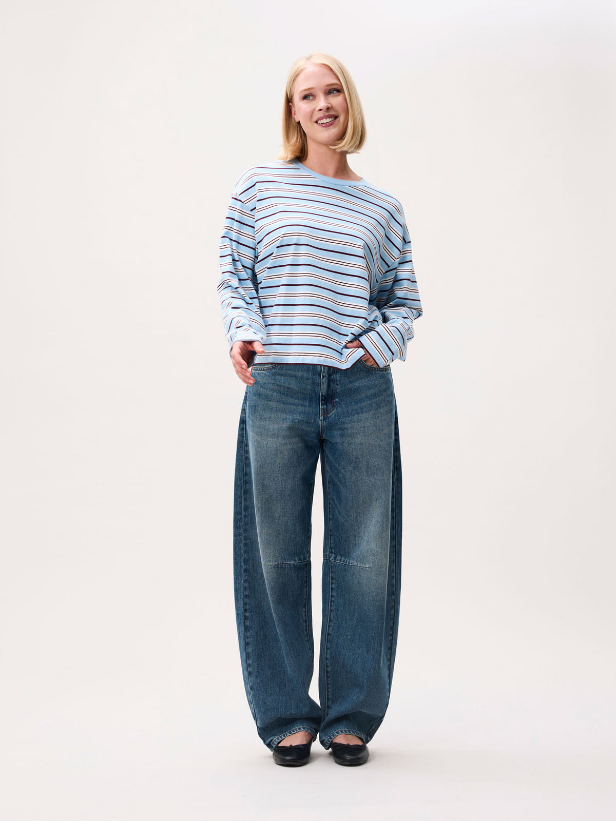 Striped long sleeve Blue