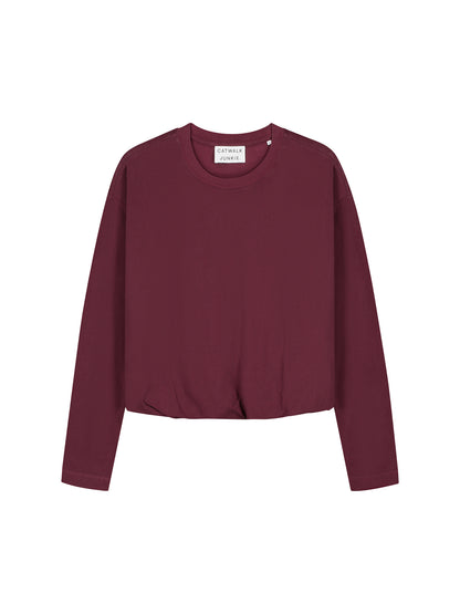 Tuck in long sleeve Merlot