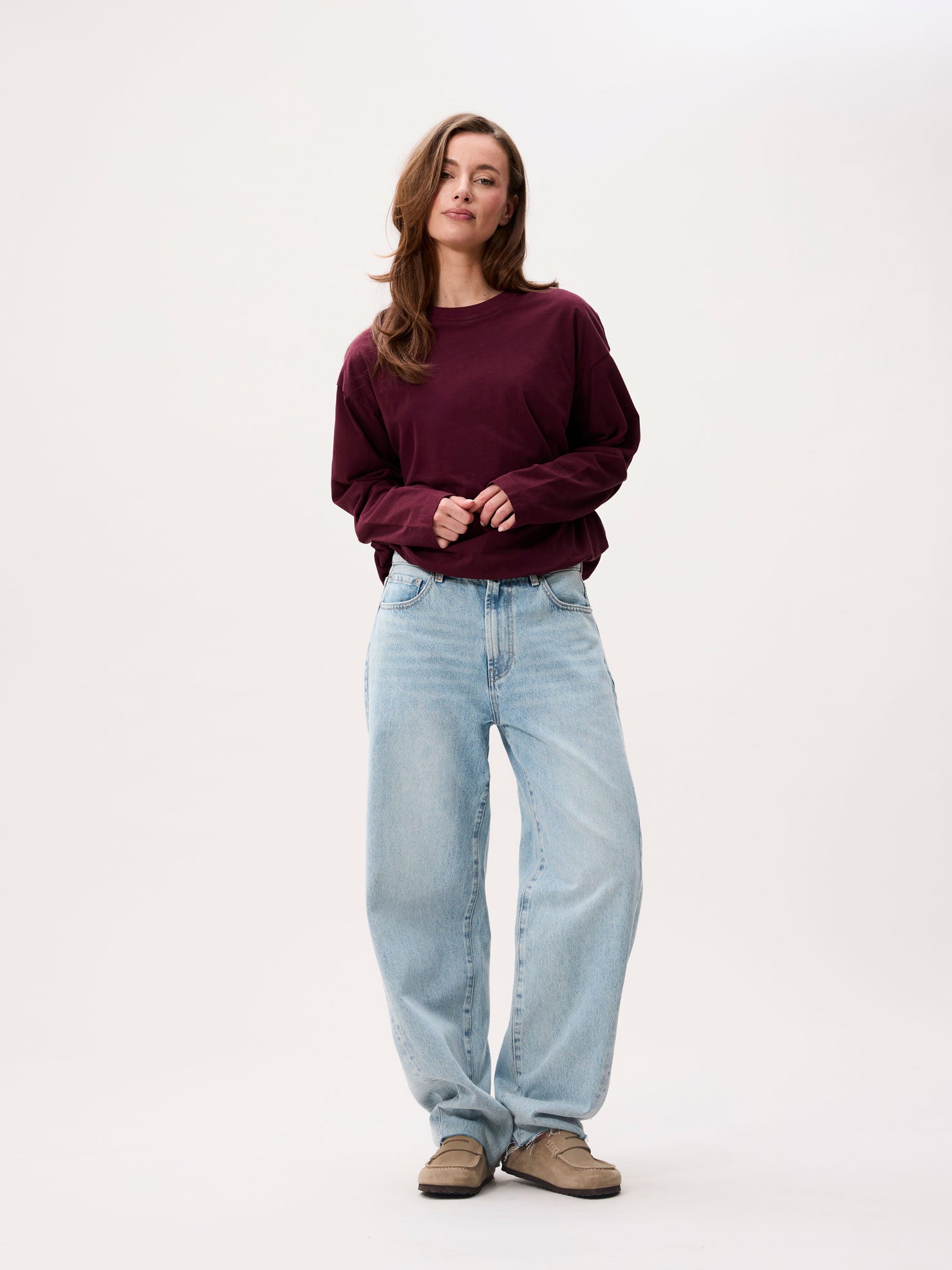Tuck in long sleeve Merlot
