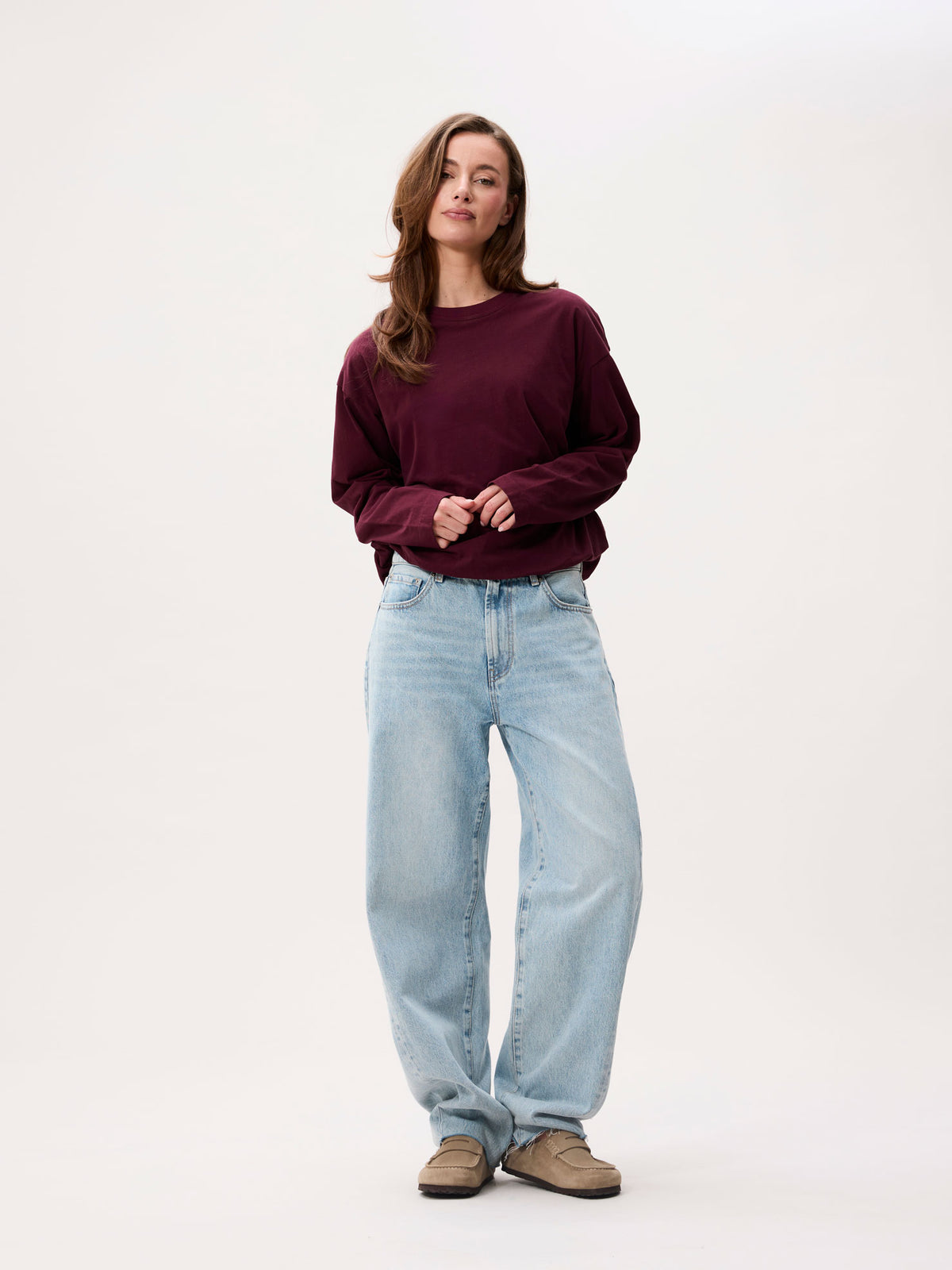 Tuck in long sleeve Merlot