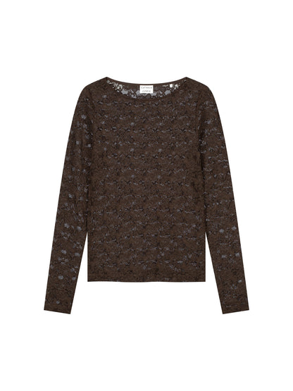 Lace long sleeve Dark Cacao