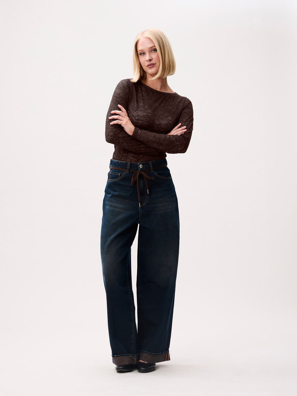 Lace long sleeve Dark Cacao