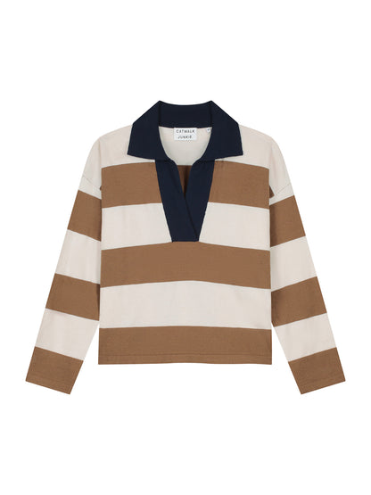 Polo Vneck knit Caramel
