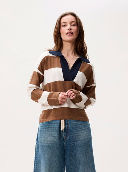 Polo Vneck knit Caramel