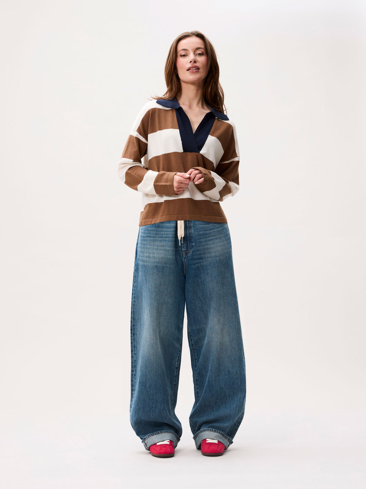 Polo Vneck knit Caramel