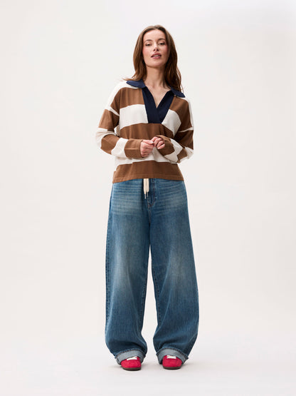 Polo Vneck knit Caramel
