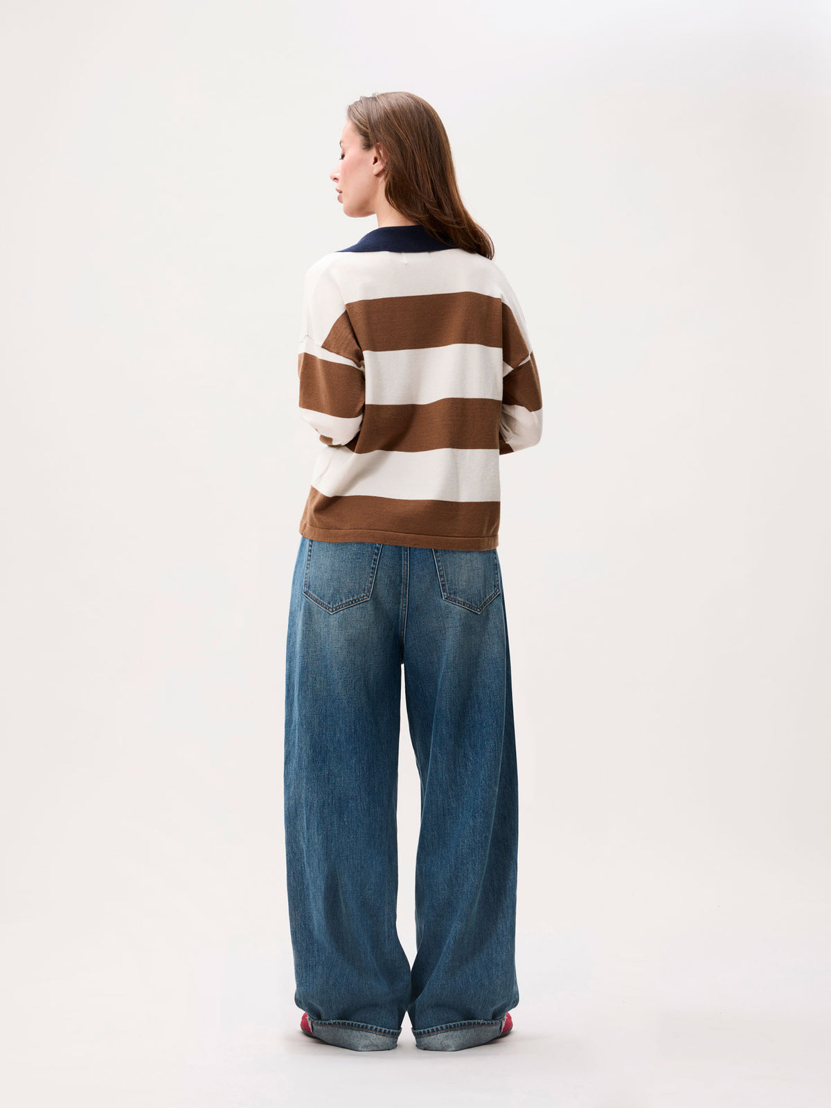 Polo Vneck knit Caramel