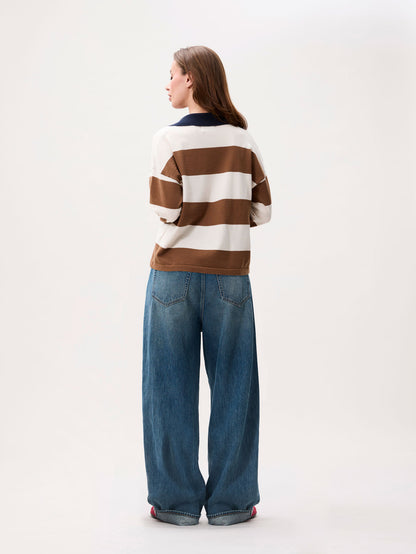 Polo Vneck knit Caramel