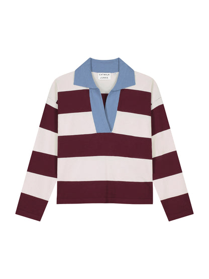 Polo Vneck knit Merlot