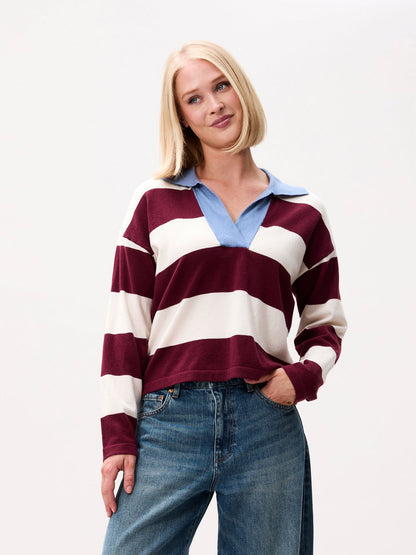 Polo Vneck knit Merlot