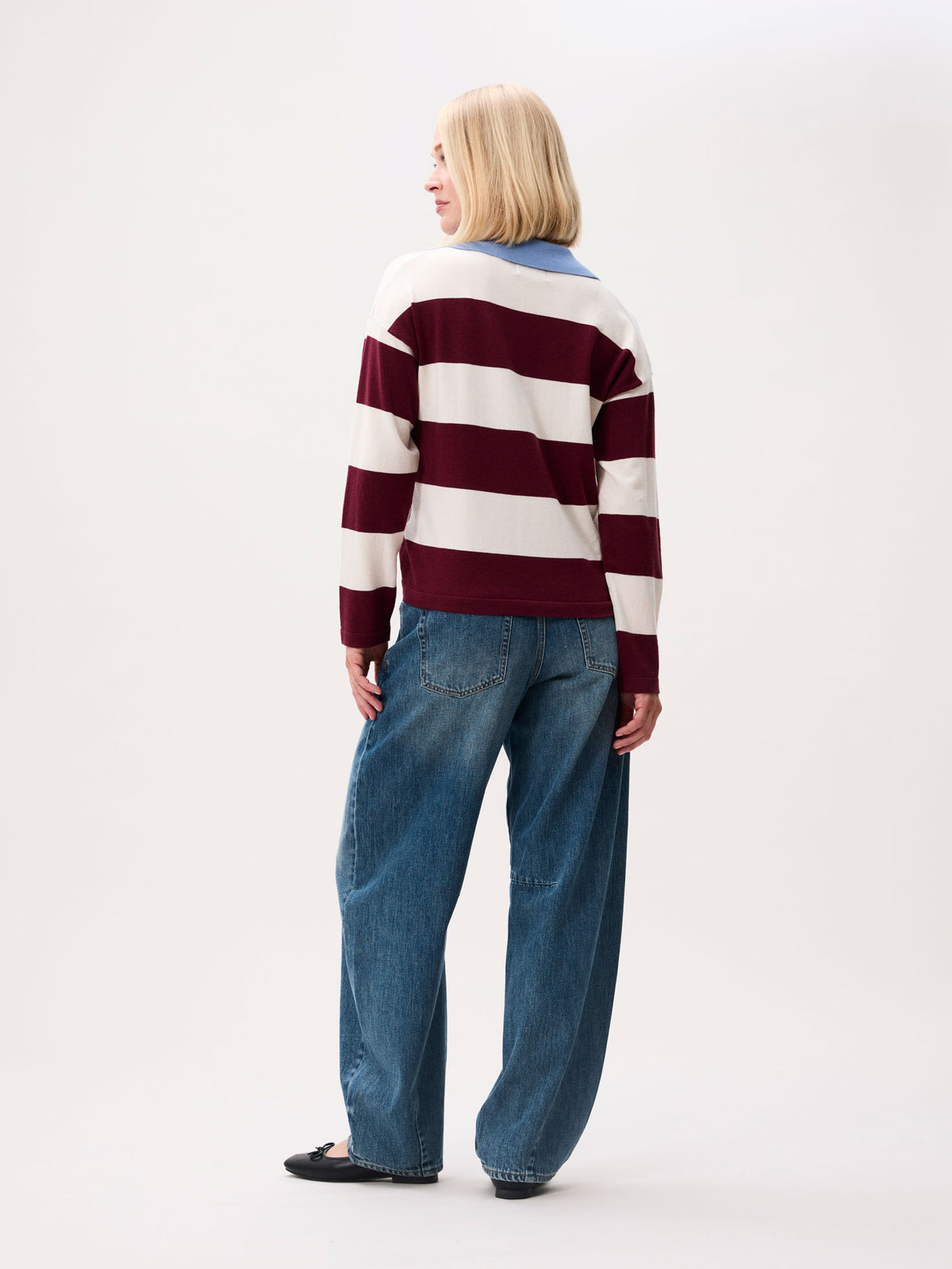 Polo Vneck knit Merlot