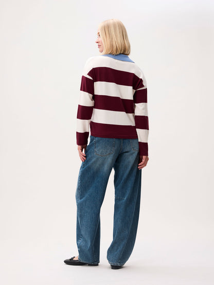 Polo Vneck knit Merlot