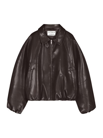 Vegan leather jacket Dark Cacao
