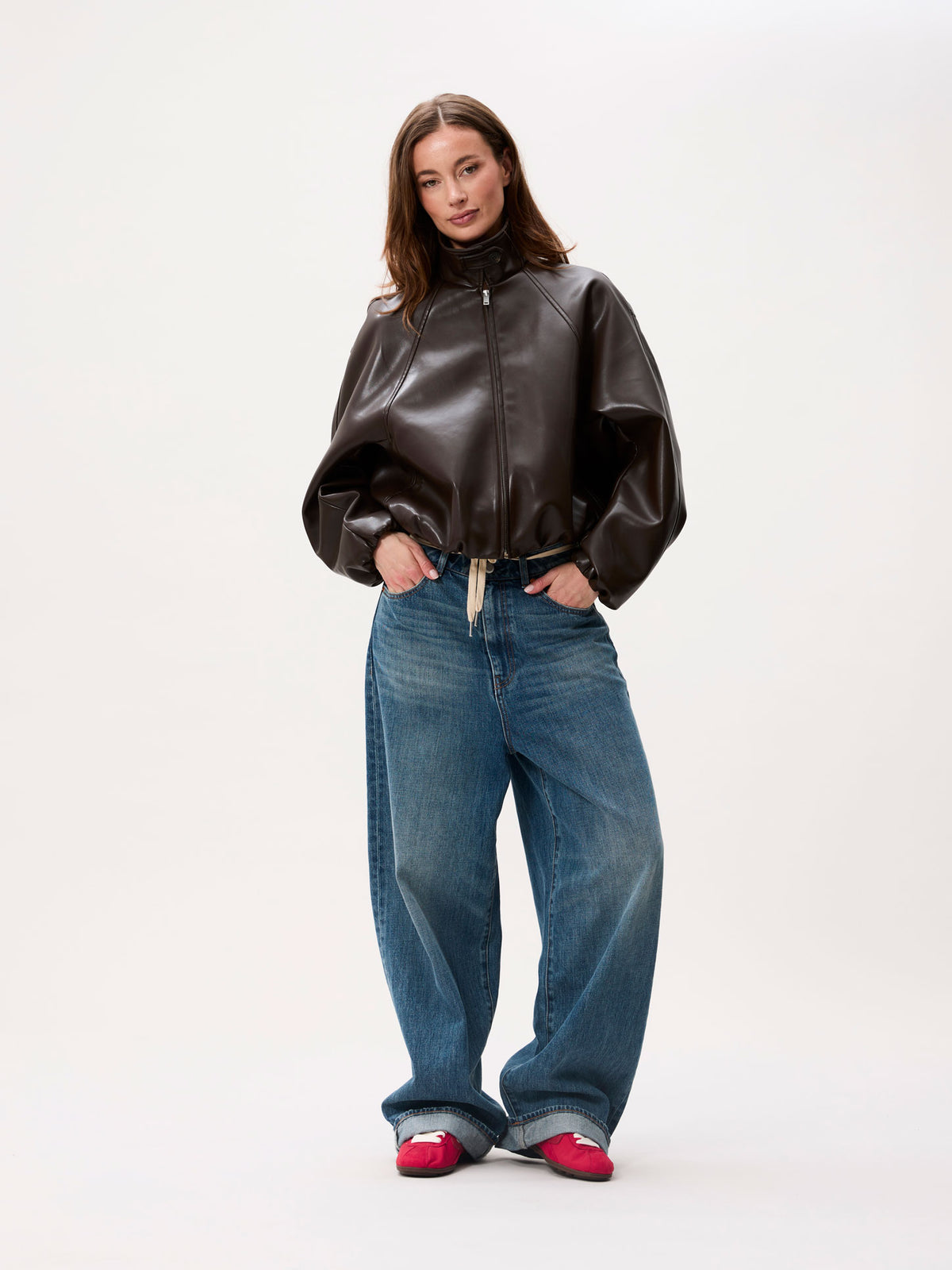 Vegan leather jacket Dark Cacao