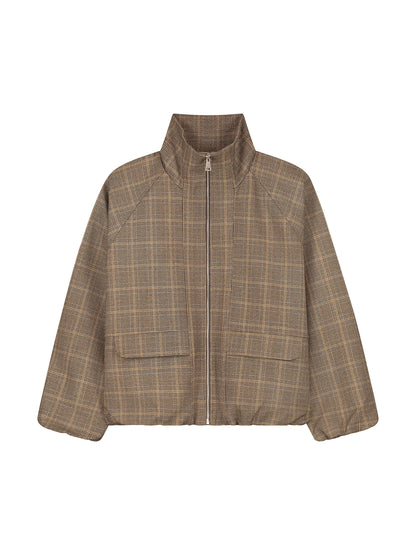 Check jacket Caramel