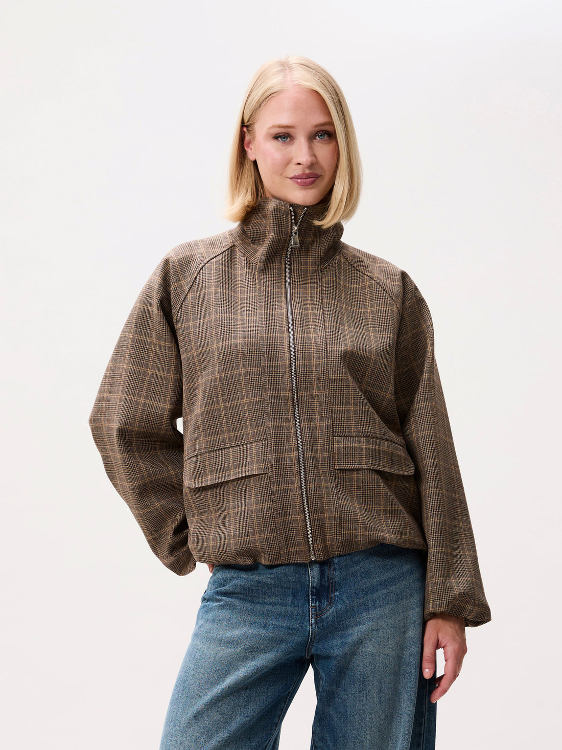 Check jacket Caramel