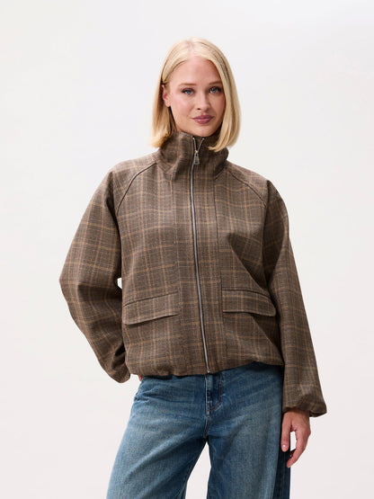 Check jacket Caramel