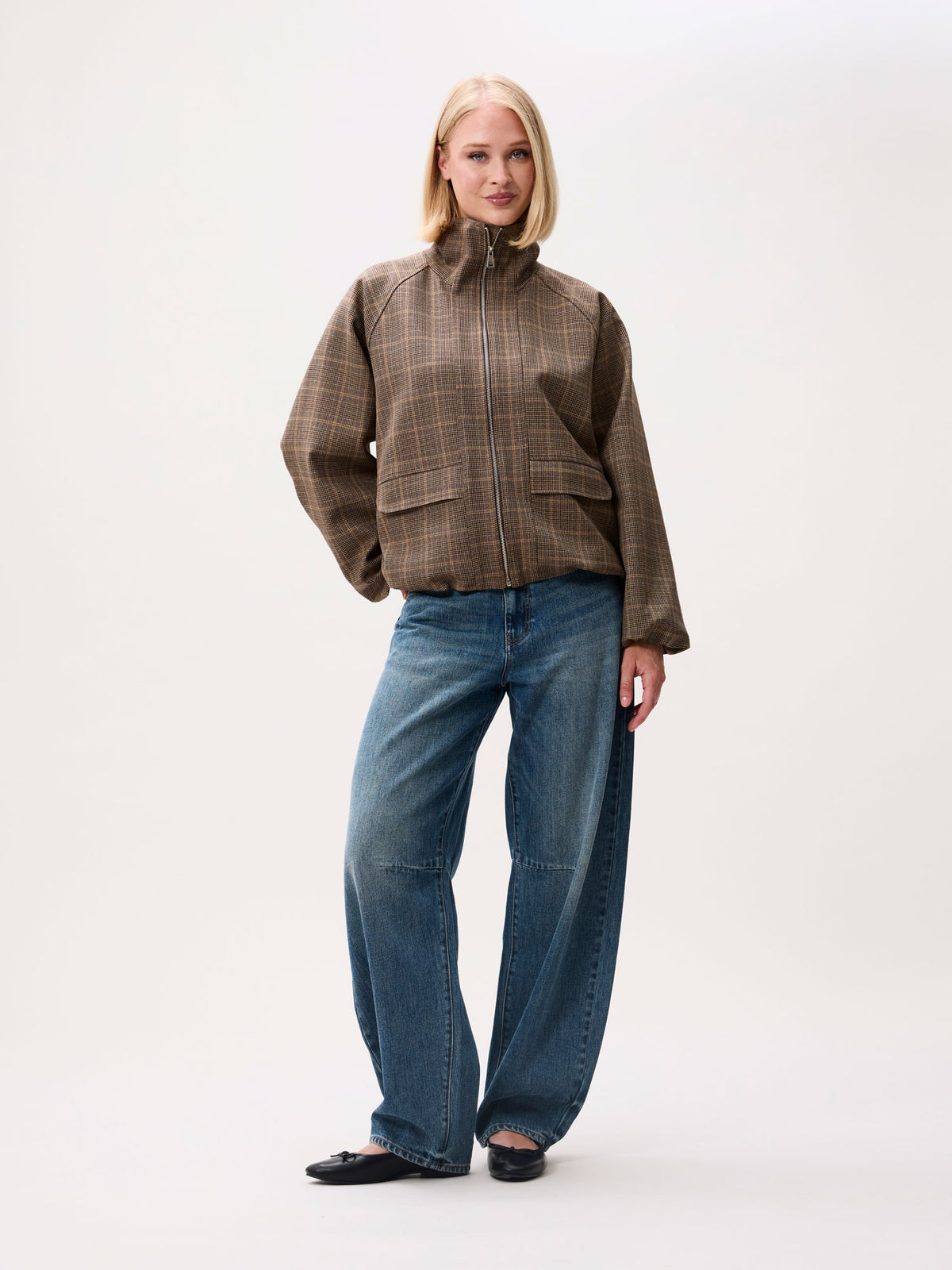 Check jacket Caramel