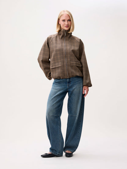 Check jacket Caramel