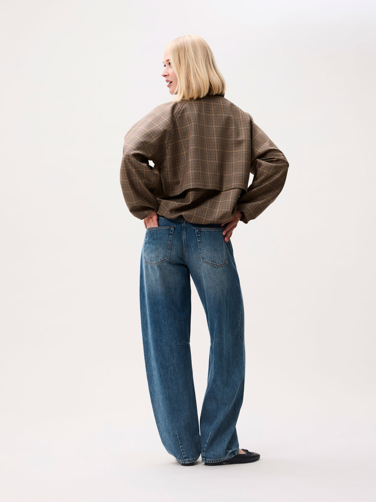 Check jacket Caramel