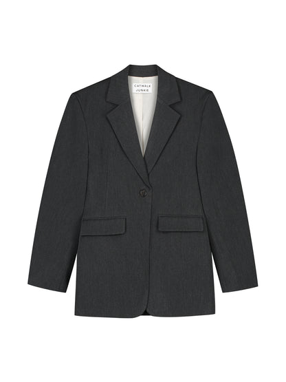 Hourglass Blazer Dark Grey Melange