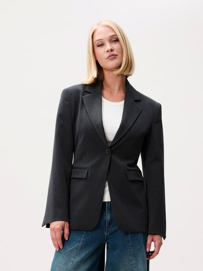 Hourglass Blazer Dark Grey Melange