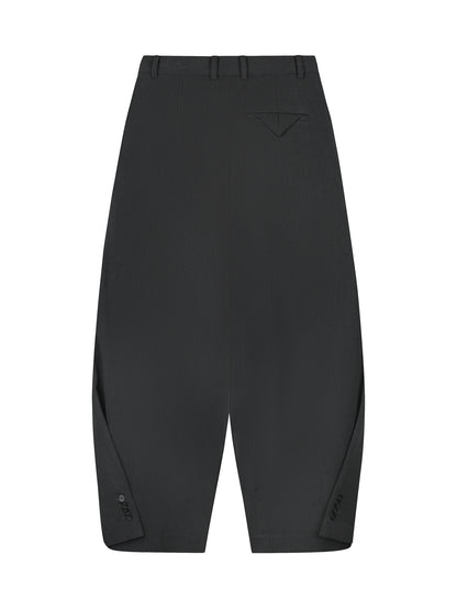 Barrel fit tailored trousers Dark Grey Melange