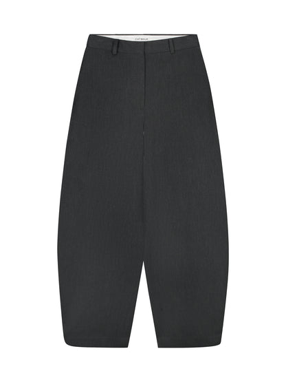 Barrel fit tailored trousers Dark Grey Melange