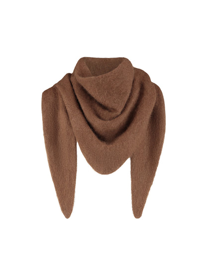 Super soft merino triangle scarf Caramel