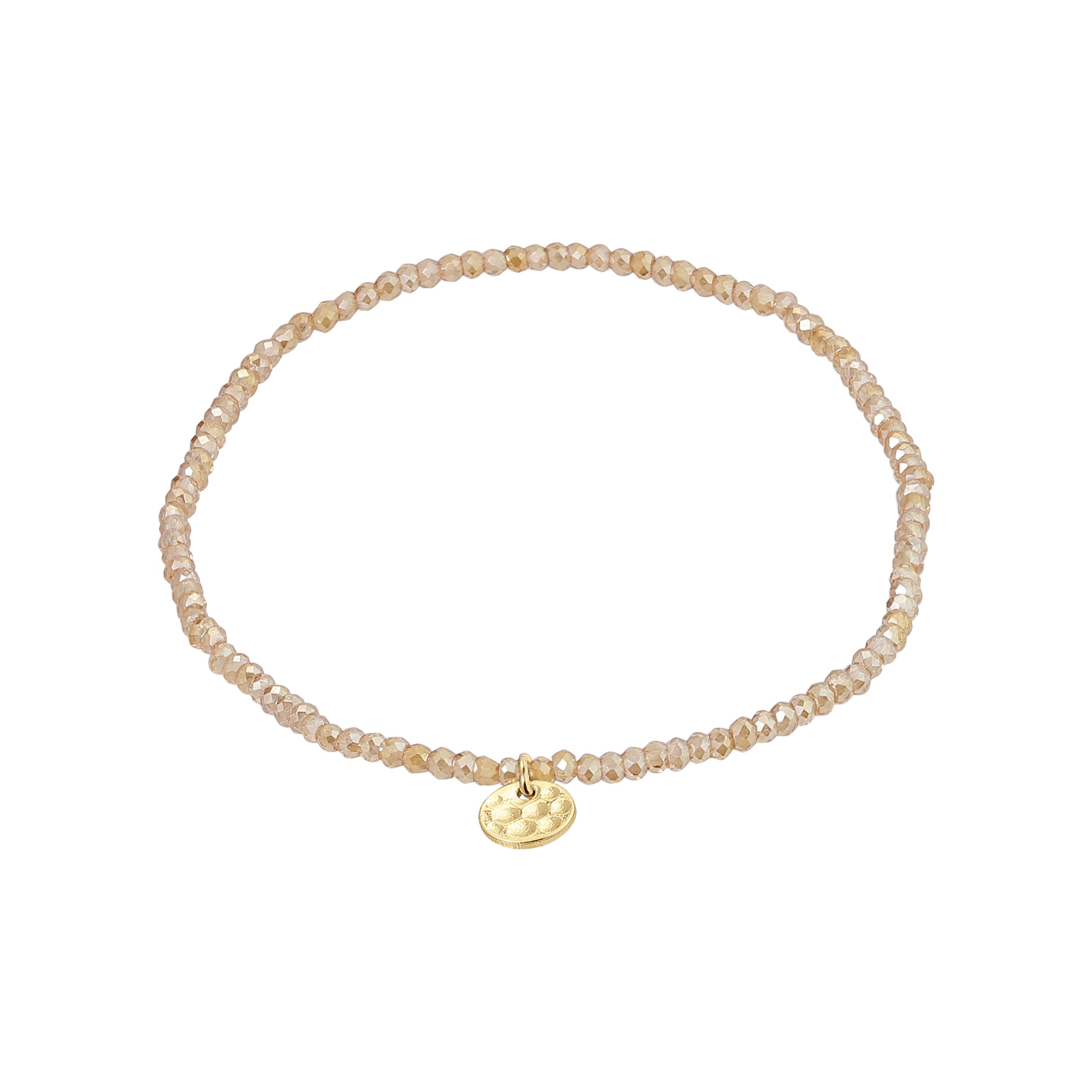 INDIE Armband, Beige, verguld