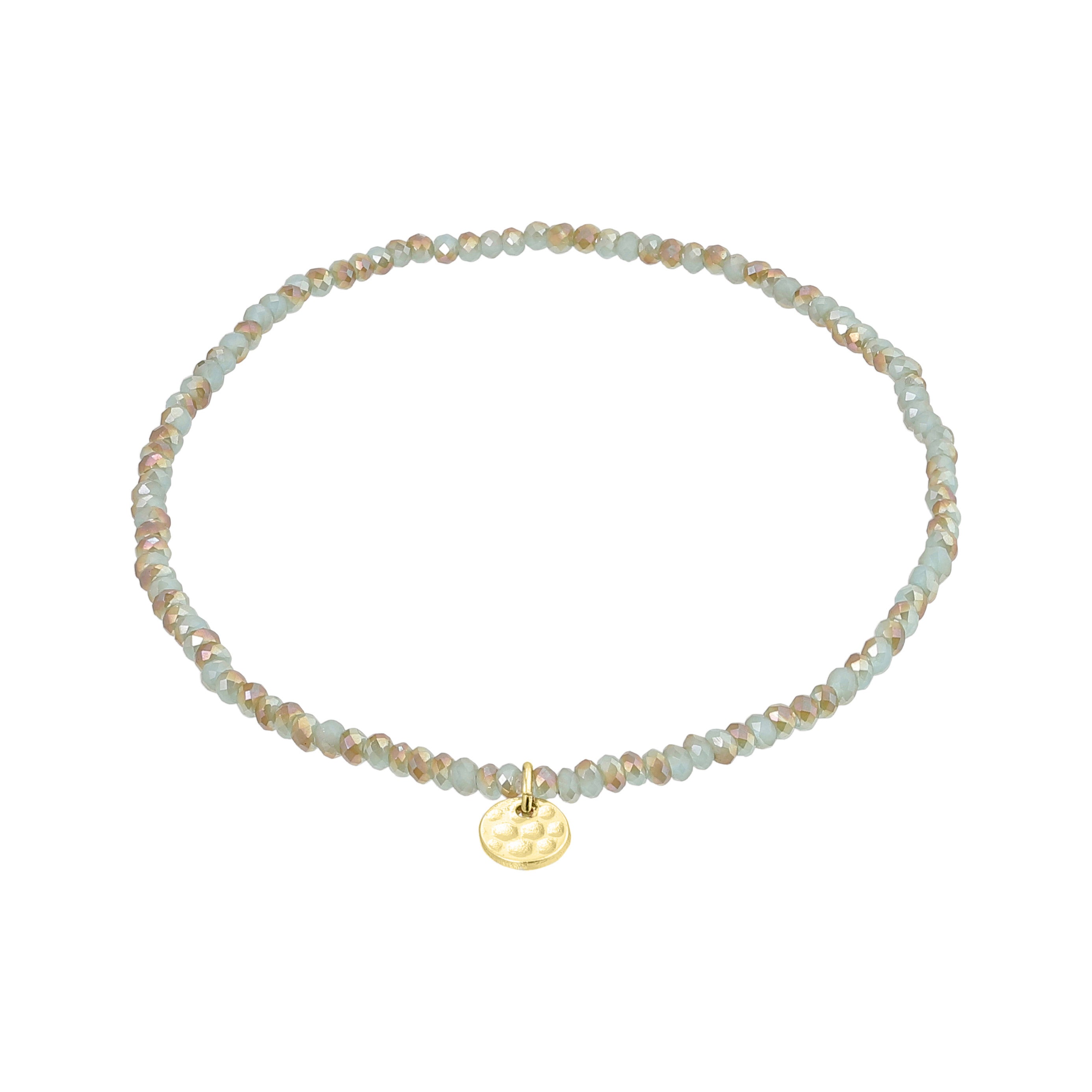 INDIE Armband, blauw/bruin, verguld