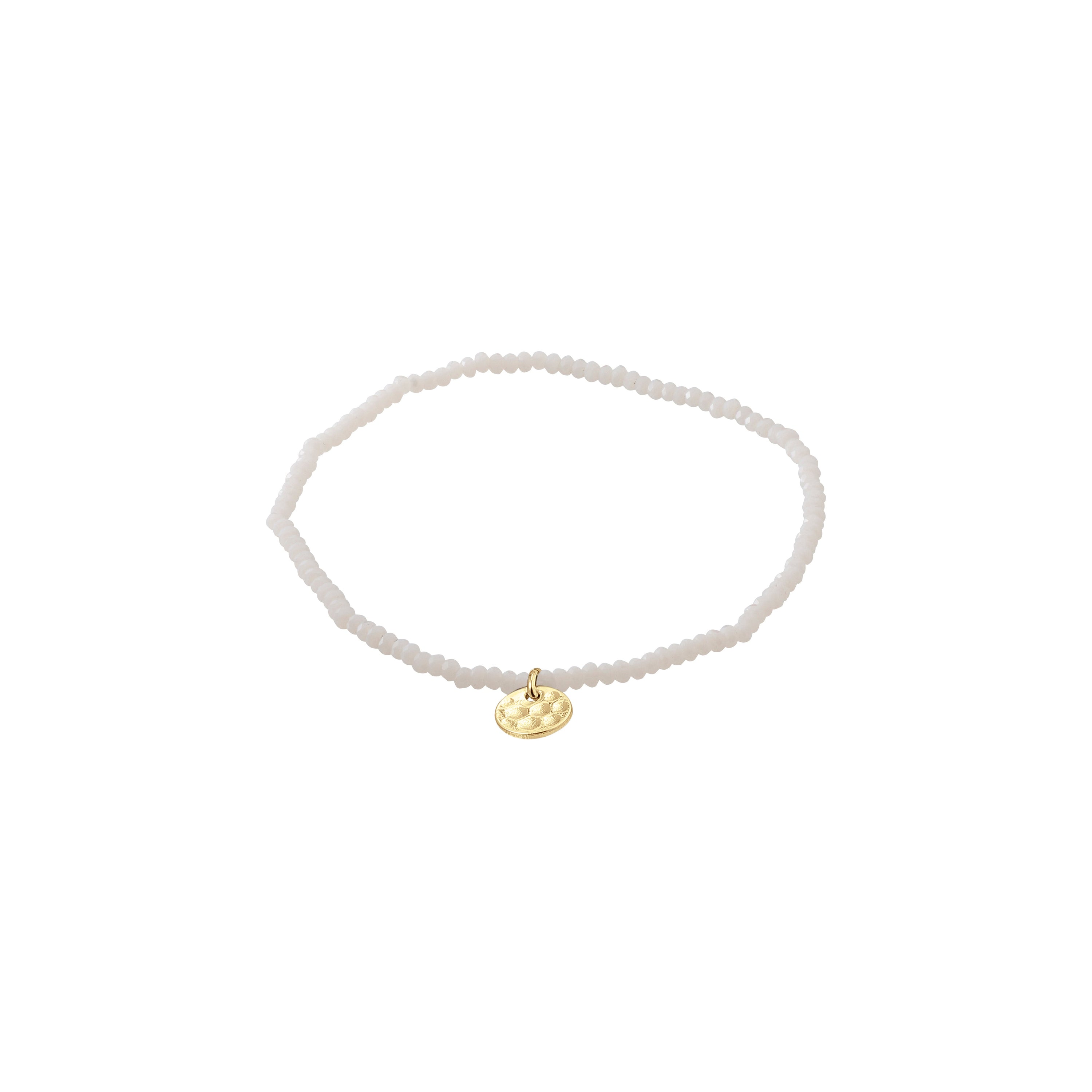 INDIE Armband, wit, verguld