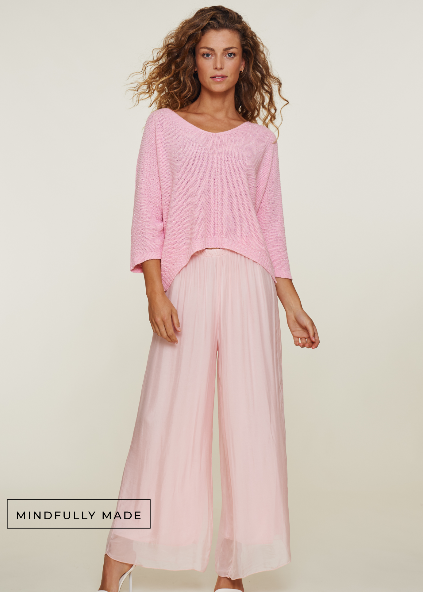 Knit-pull Limba Roze Zilver