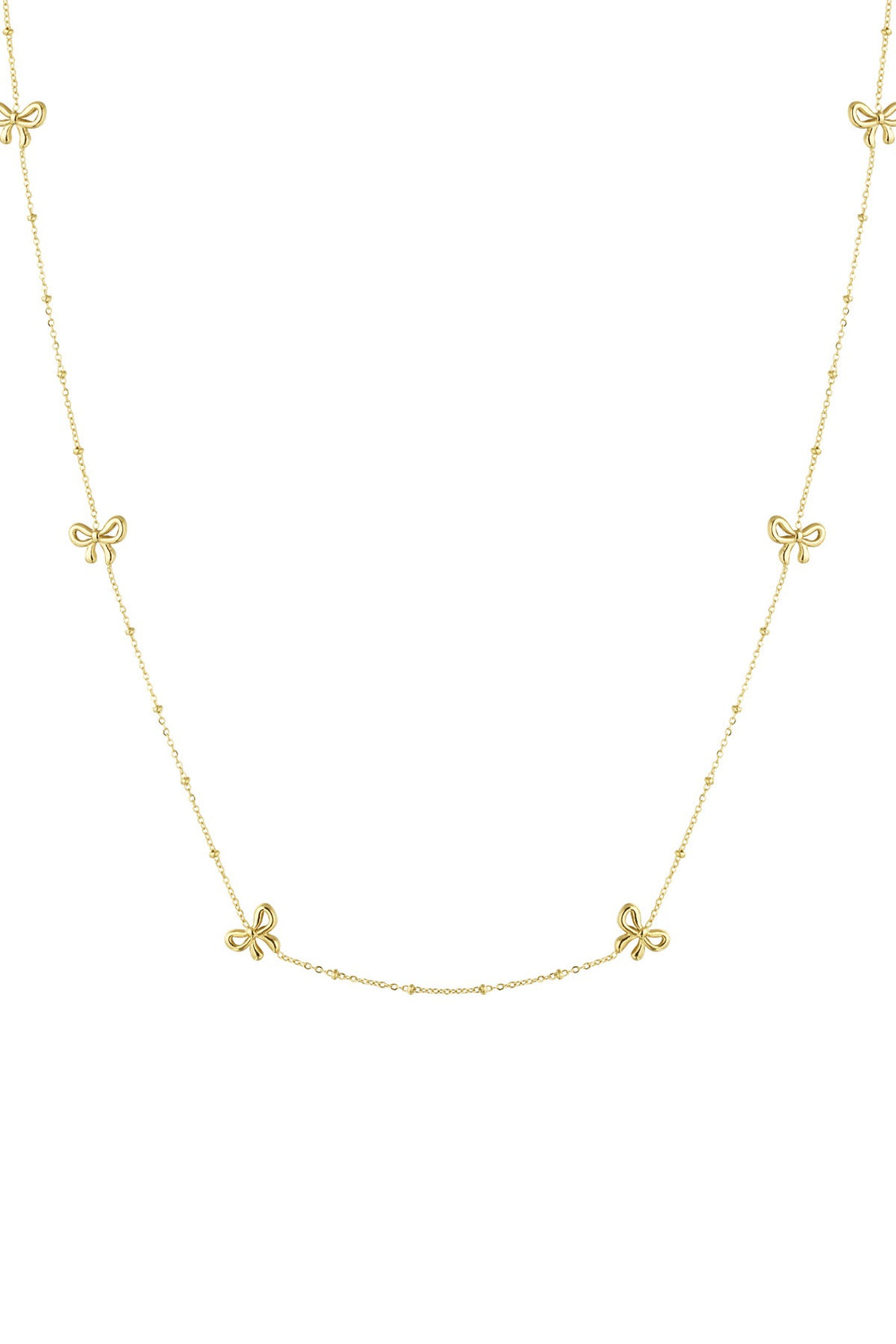 Lange Kette Schleifen Goldfarben