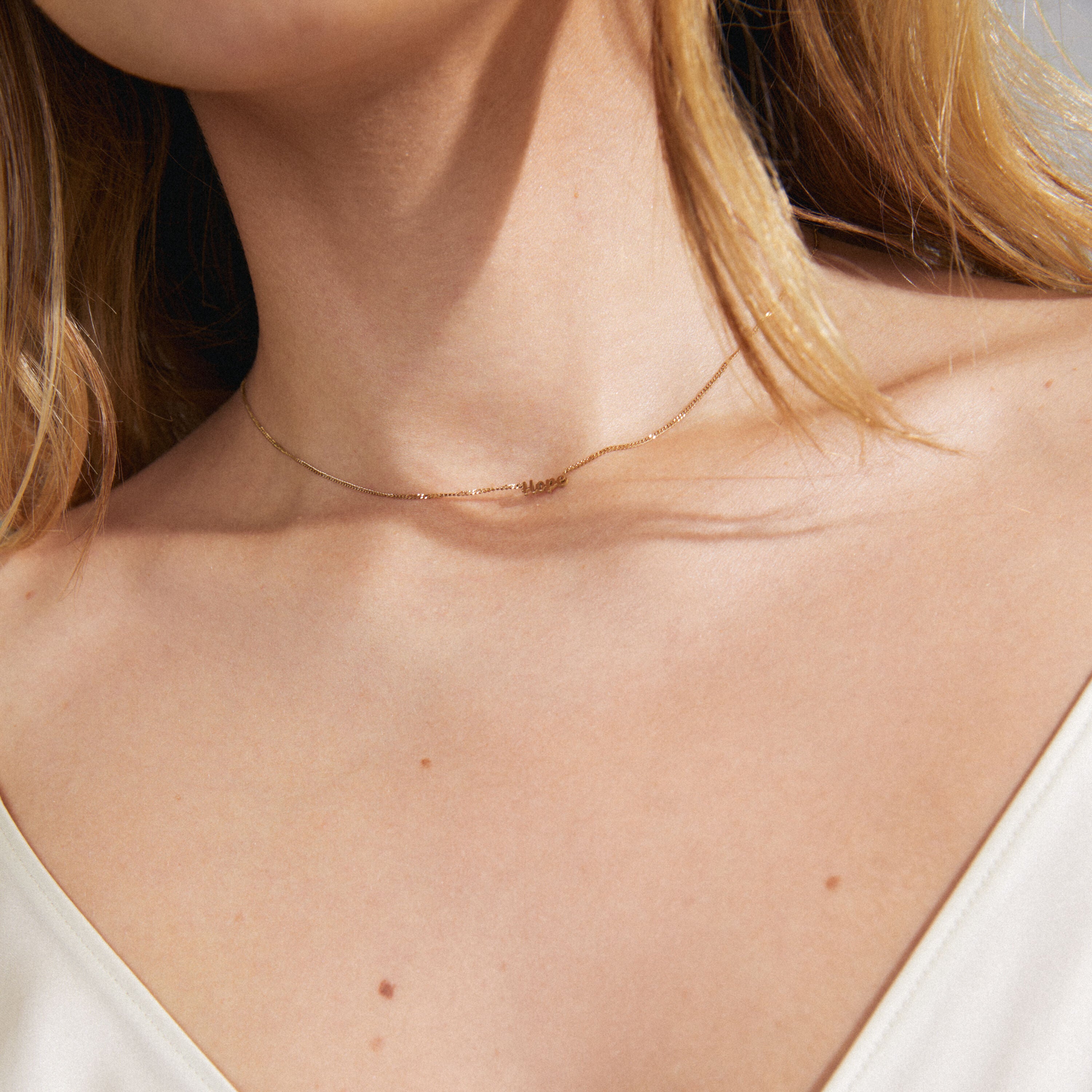 HOPE gerecyclede ketting verguld