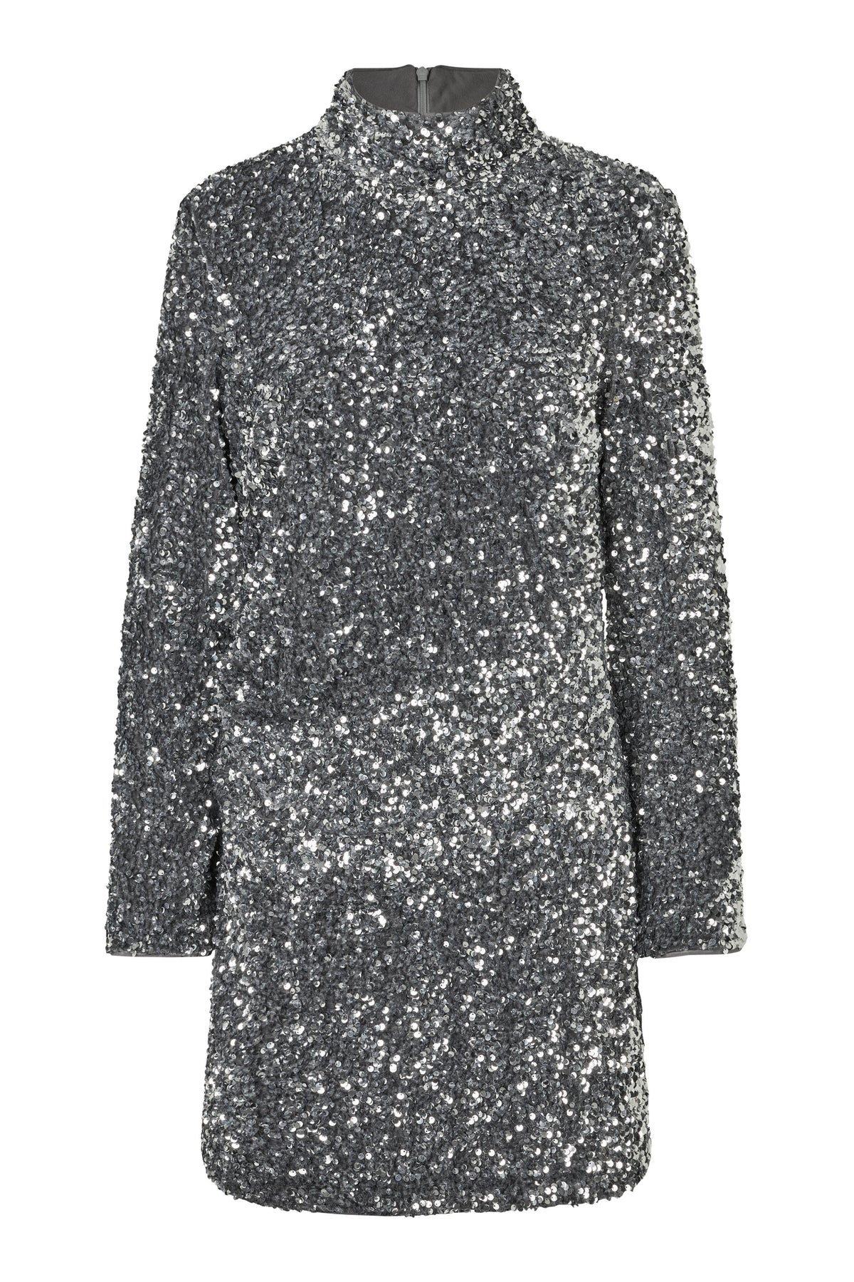 Shimmer Slim Jurk Zilver