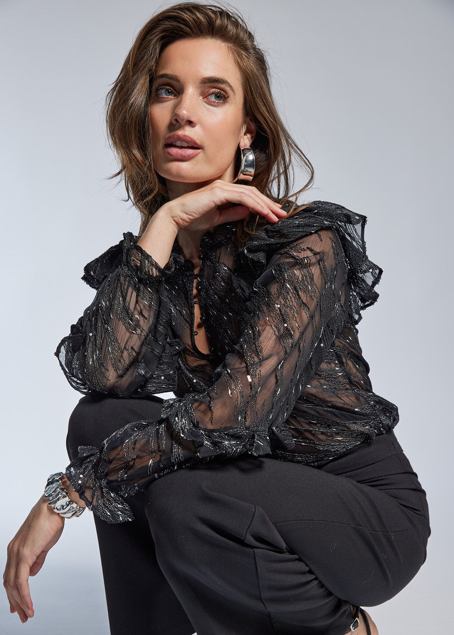 Blouse Belva Zwart