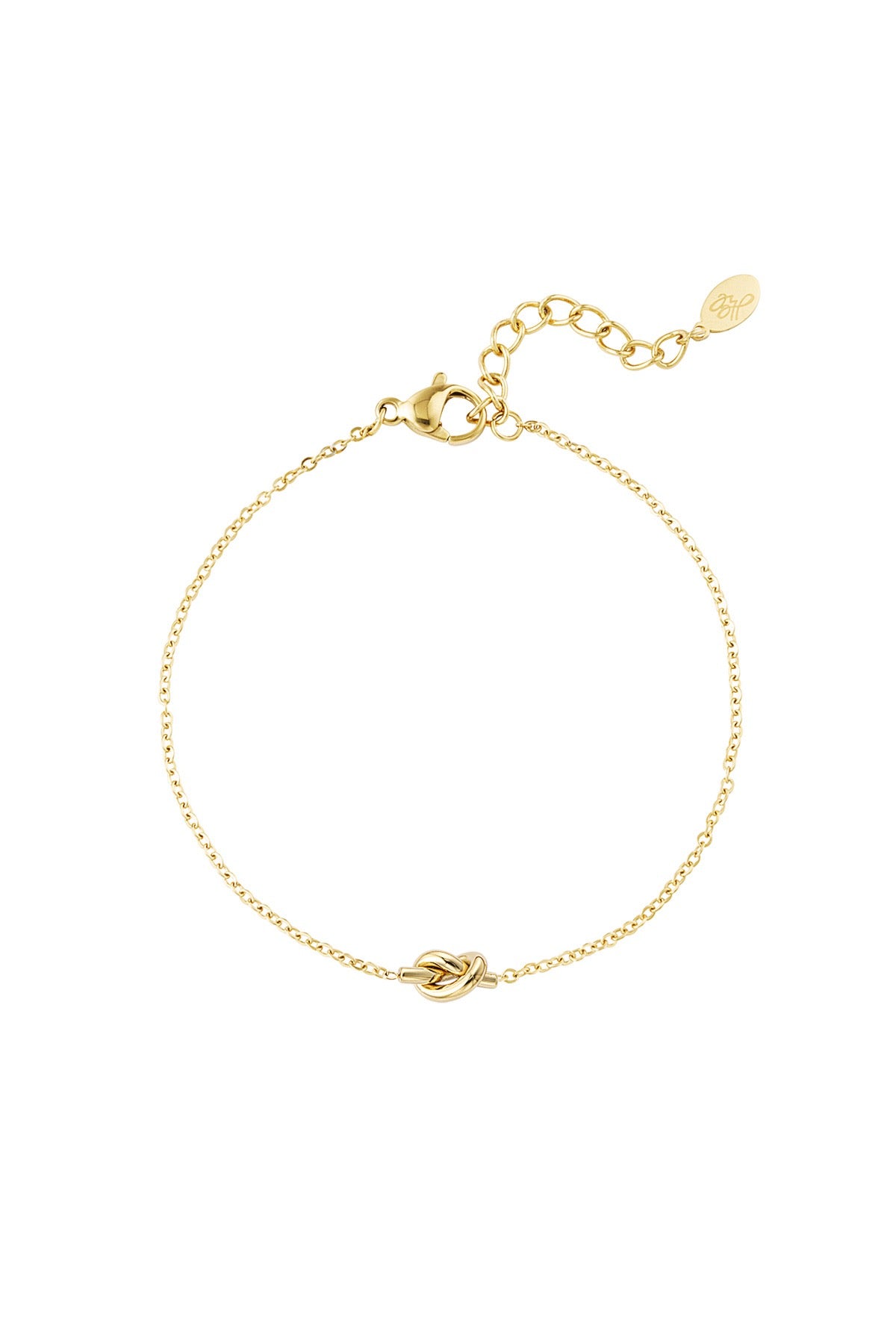 Eenvoudige Armband met Knoop Goudkleurig