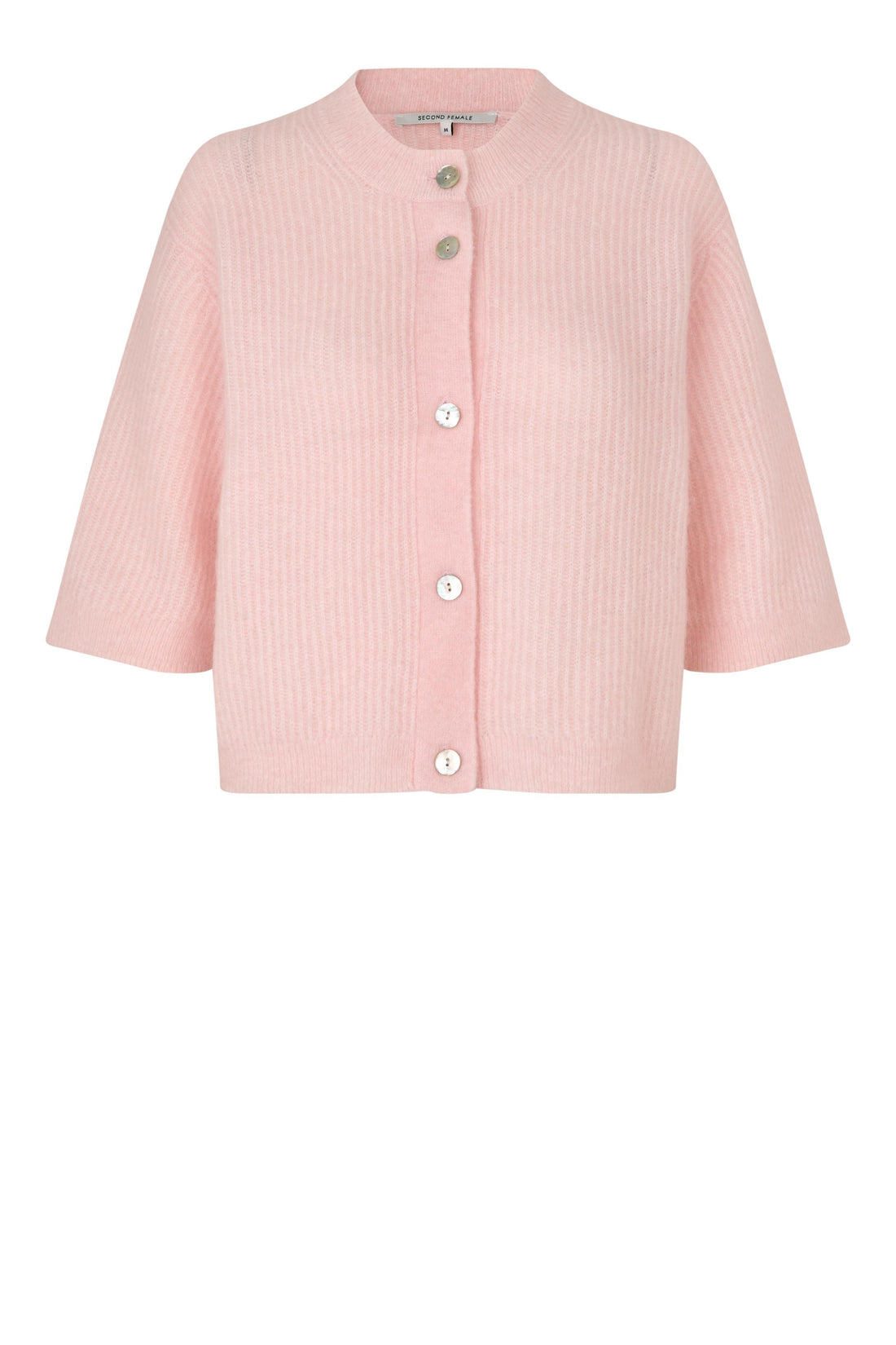 Andrea Knit Rib Cardigan Crystal Pink