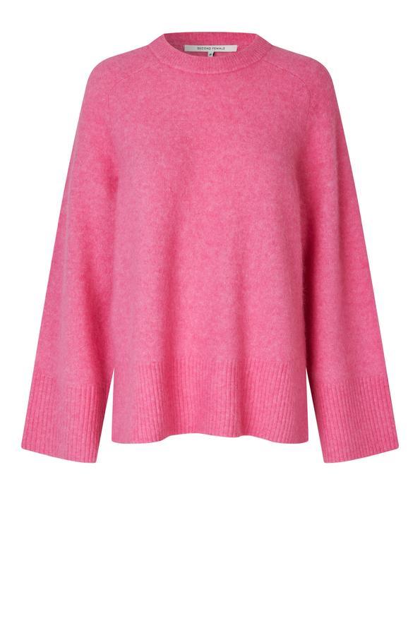 Roy Knit Raglan O-Neck Pink Cosmos