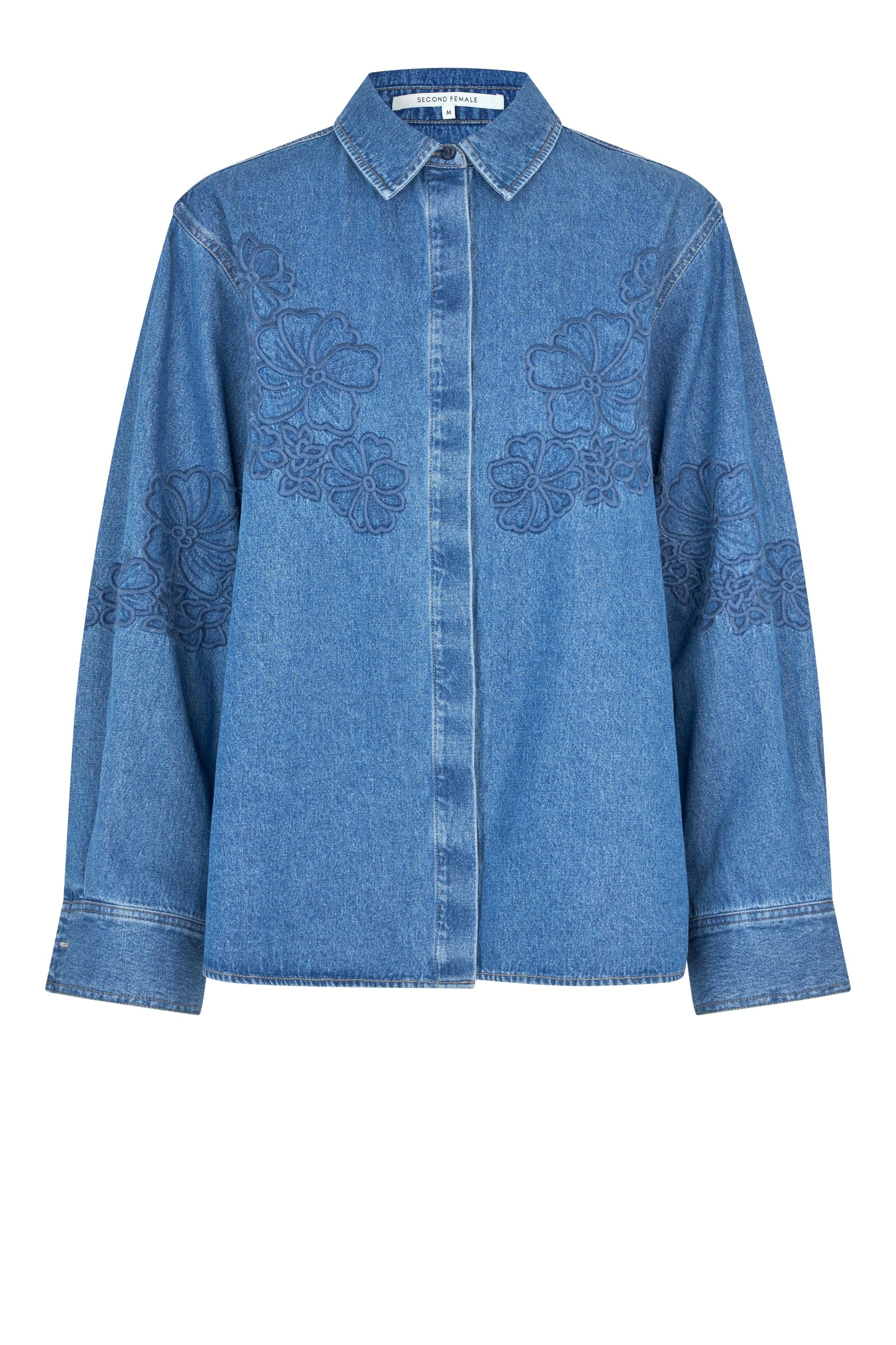 Cornelia denim overhemd Blauw denim