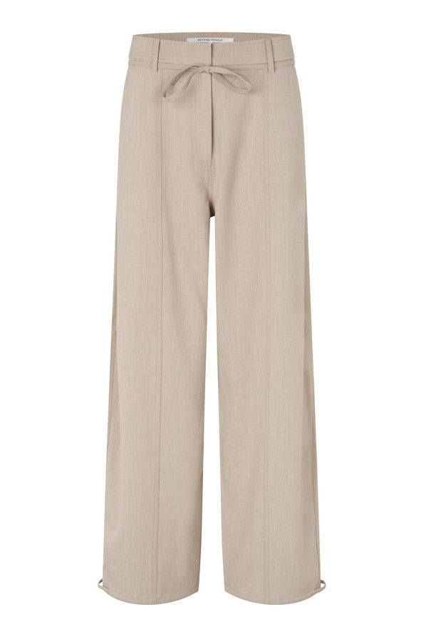 Zoie Cargo Trousers Light Beige Melange