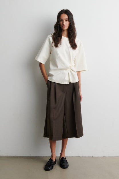 Arkai Drape Tee Eggnog