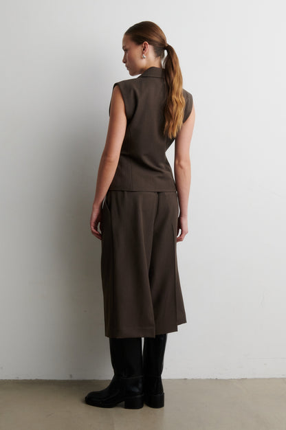 Riese Shorts Donkerbruin Melange