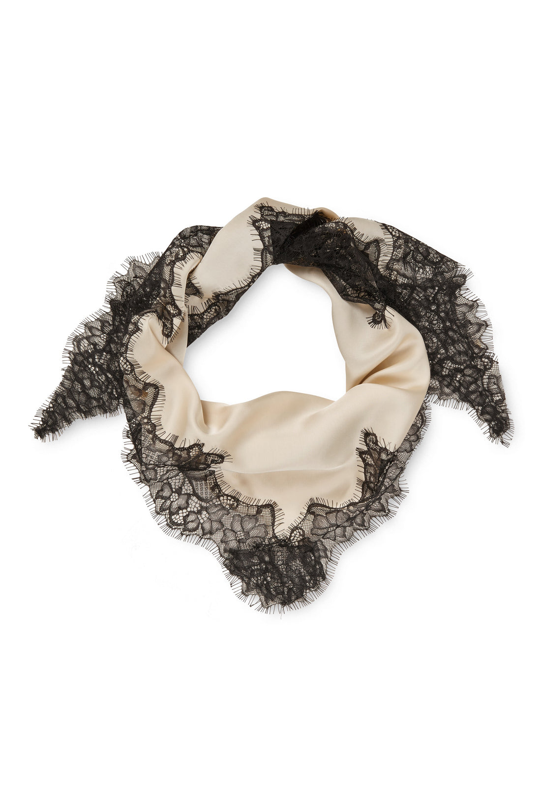 Lacia Contrast Hip Scarf Cream Black