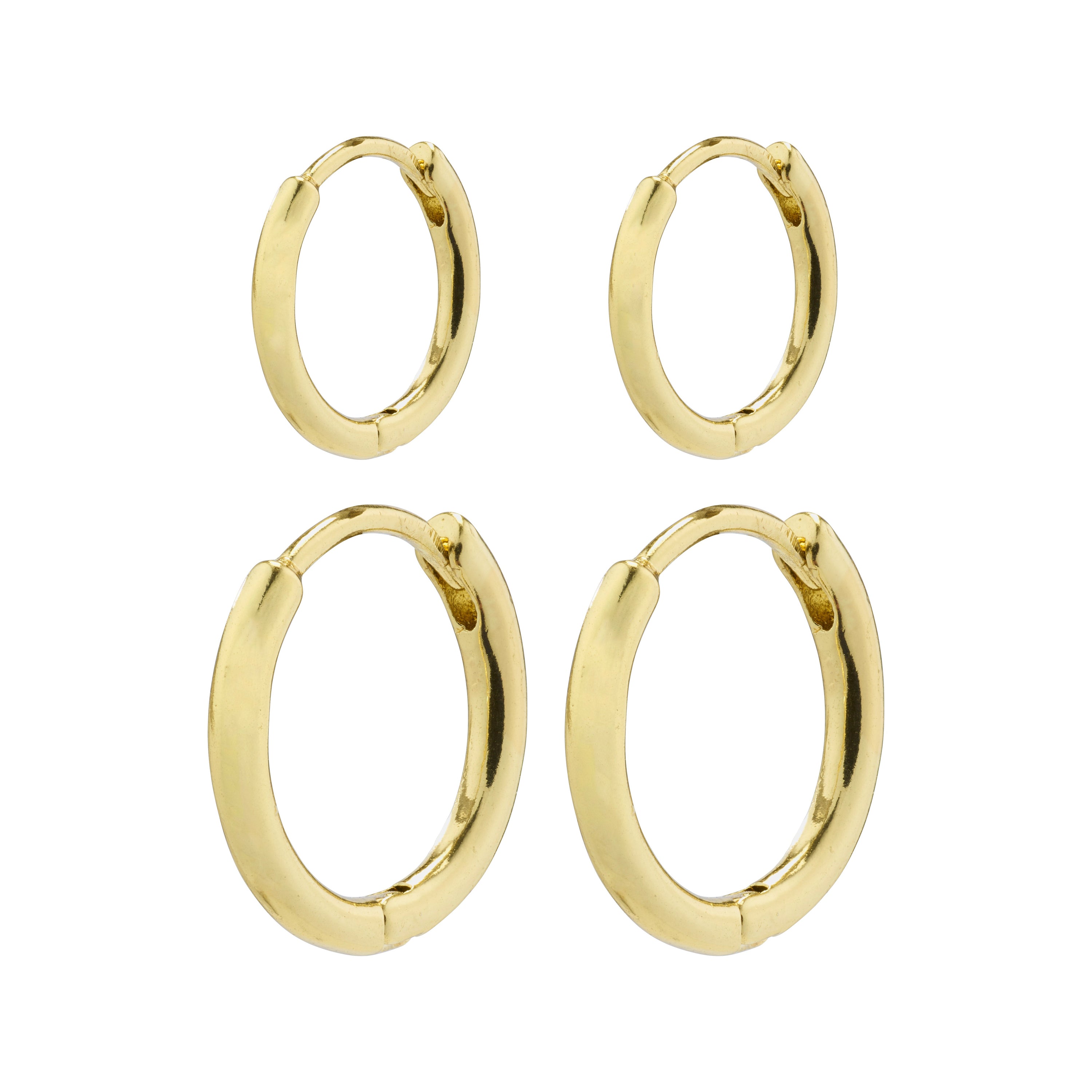 ARIELLA Gerecyclede Huggie Hoops, 2-in-1-set, verguld