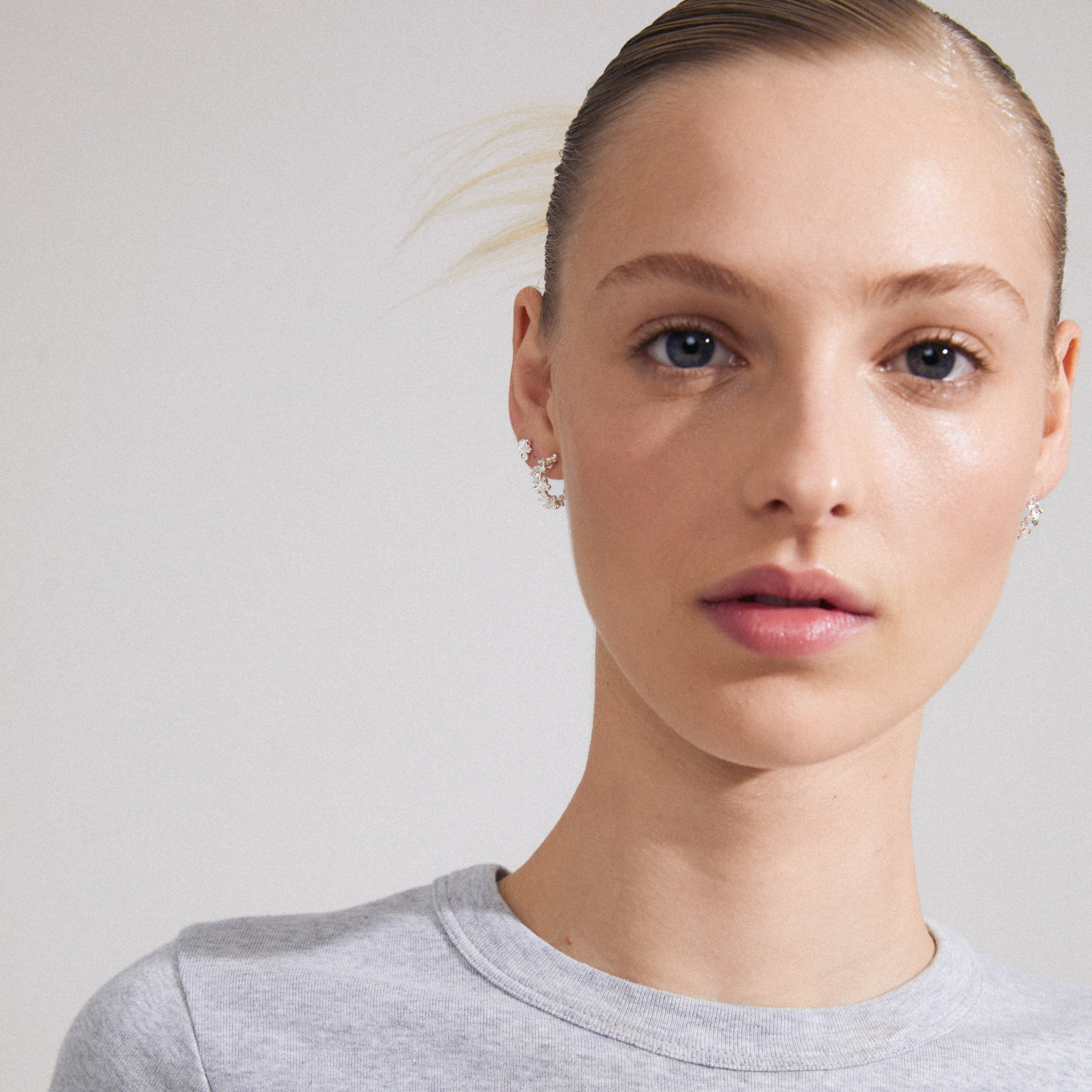 ZHURI Oorbellen 2-in-1 Set verzilverd